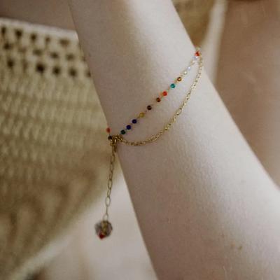 [2way] Colorful Double Chain Surgical Bracelet/anklet