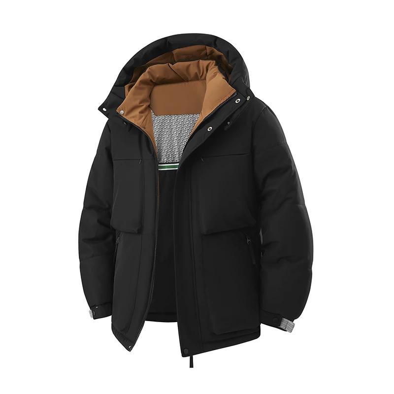 New Men's Winter Hooded Bread Jacket Thickened Warm Cotton Padded Jacket Fashion Versatile High Quality Coat Large Size L-8XL