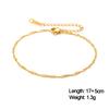 Stainless Steel Gold Color Bracelet Twist Figaro Cuban Chain Bracelets Women Trendy Minimalist Jewelry Gifts
