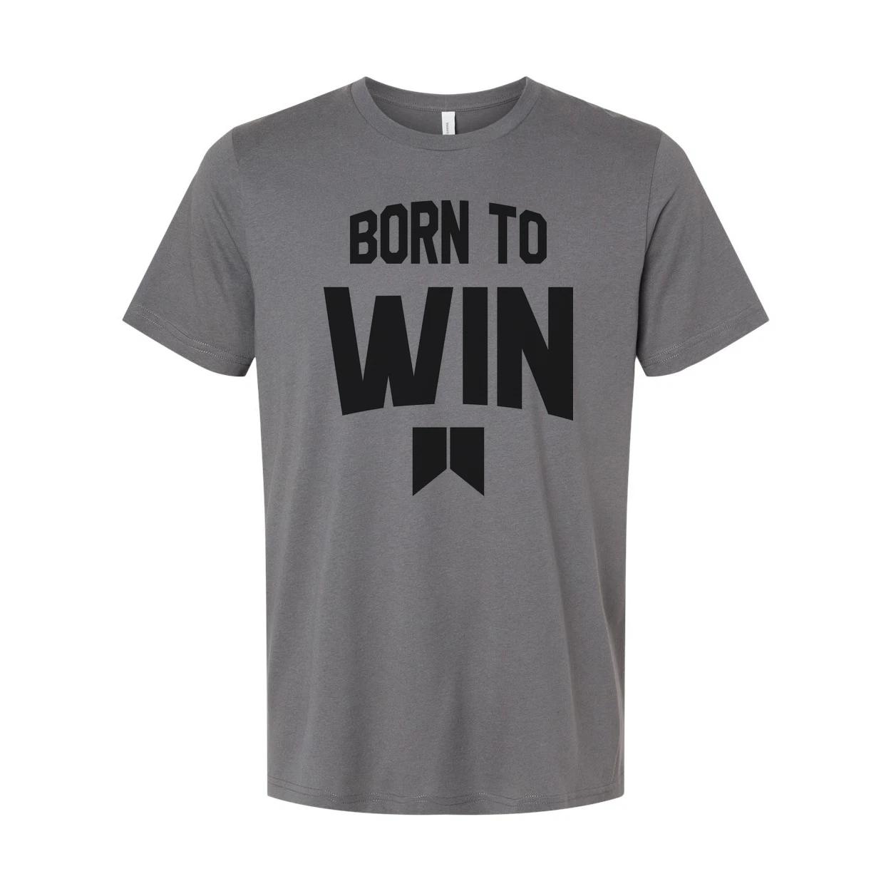Born To Win Christian Unisex T Shirt With Bold Typography Graphic For Faith Insp S