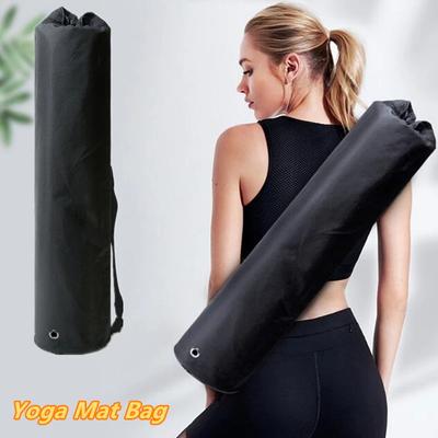 Women Men Yoga Mat Zip Gym Bag Foldable Waterproof Carrying Bag Pilates Yoga Mat Storage Bag W/ Adjustable Strap For Fitness Gym
