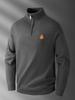 Men's High-End Light Luxury Half-Zip Stand Collar Knit Sweater - Thick, Warm Casual Autumn/Winter Pullover.