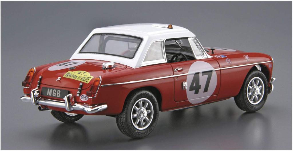 [Aoshima Bunka Kyozaisha] 1/24 The Model Car Series SP BLMC G/HM4 MG-B CLUB RALLY Ver. 1966 Plastic Model