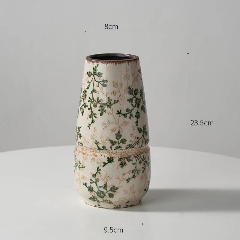Bag Ceramic Vase Ornaments, Living Room, High Sense, Flower Arrangement, Hydroponics, Creative French Retro Pastoral Style.
