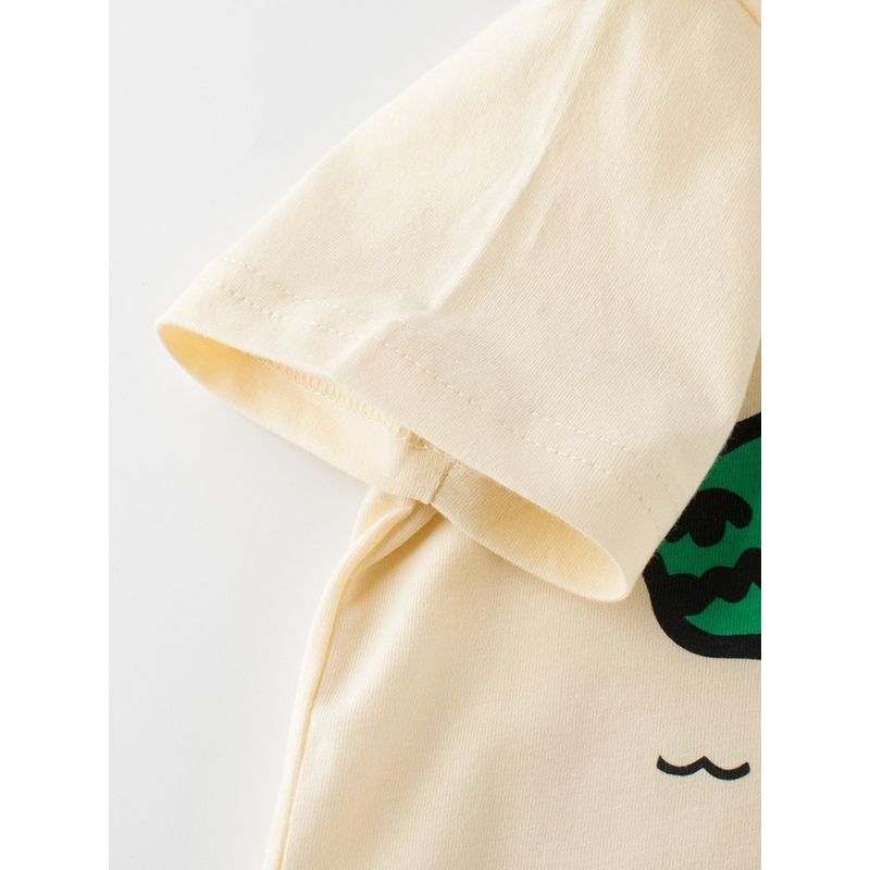 27kids K-style Children's Clothing Summer Kids Short Sleeve T-shirt Top Boys Dinosaur Clothes Baby Cotton Base Shirt