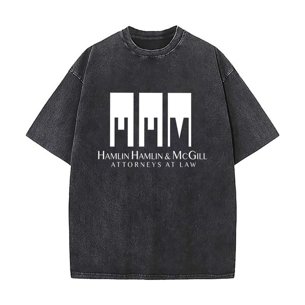 Hamlin Hamlin McGill Attorneys at Law Mens Summer Tshirt Cotton Retro Distressed Tee