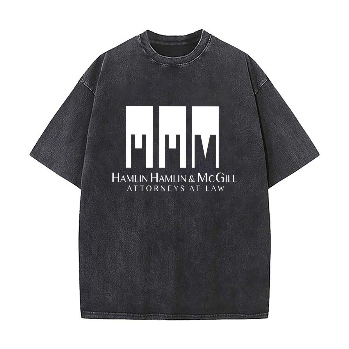 Hamlin Hamlin McGill Attorneys at Law Mens Summer Tshirt Cotton Retro Distressed Tee S