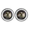 Pair 3.5in LED Fog Lights Angel Eyes with COB Universal Replacement Assembly for Car SUV TruckWhite