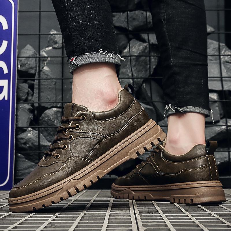 Модная мужская кожаная повседневная обувь — фото 6