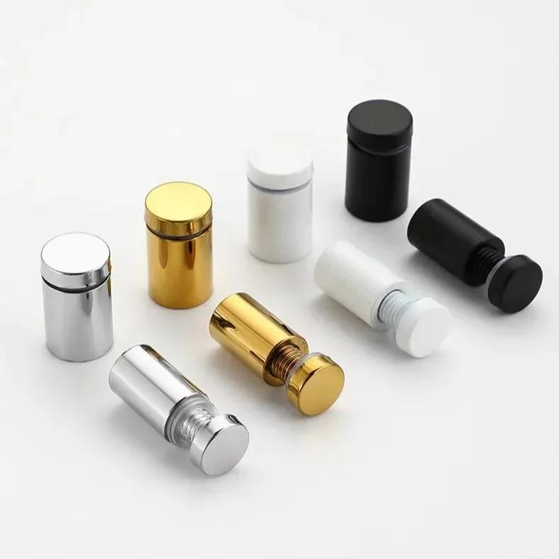 10PCS 12mm Glass Fasteners Stainless Steel Acrylic Advertisement Standoffs Pin Nails Billboard Fixing Screws Hardware bianco