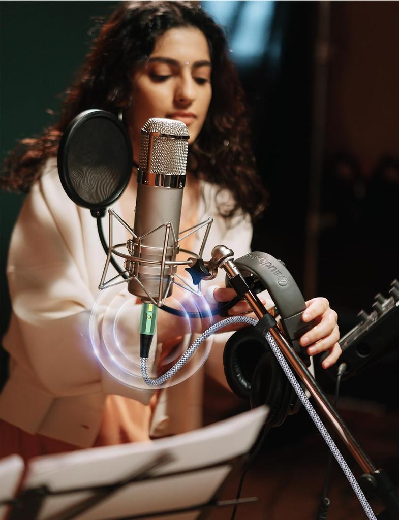 RAWAUX XLR to RCA Cable, Subwoofer Cable, 24K Gold-Plated XLR Female to RCA Male Stereo Audio Cable Adapter, XLR Microphone Cable for CD Players,