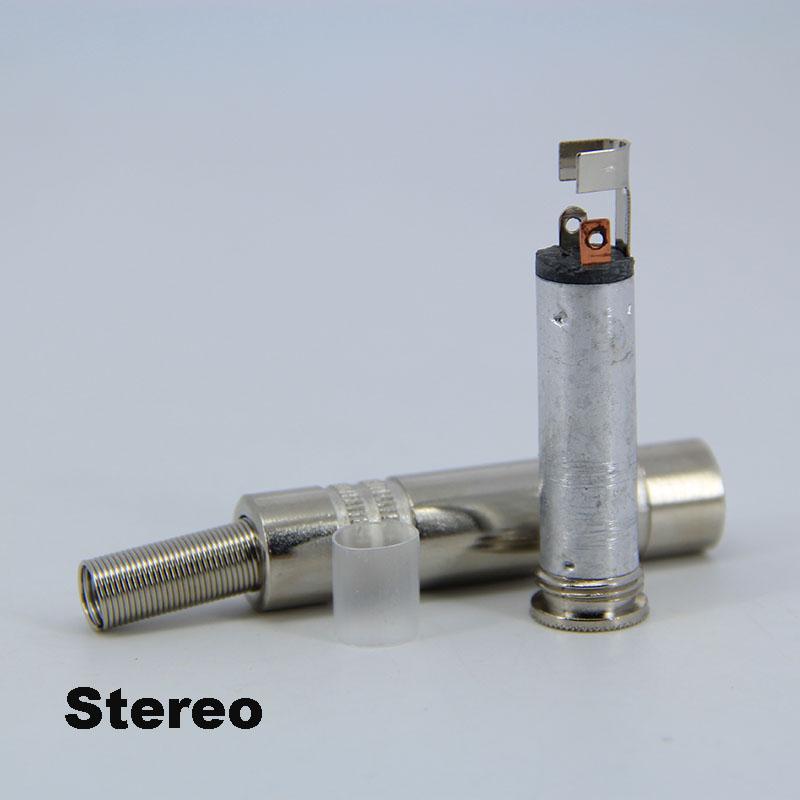 6.35mm 6.5mm Audio Male Female Mono Stereo Solder Connector Plug Socket 2 3 Pole Gold Plated Metal Amplifier Mic Converter
