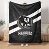1pc Collingwood Magpies Throw Blanket - Soft Flannel, Cozy All-Season Polyester Perfect for Home, Office, Bedroom 1101