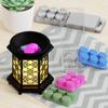 50pcs Wax Melt Molds with 6 Circle Cavity Clear Plastic Wax Melt Clamshell Wickless Wax Melt Candles Essential Oil Packaging Box