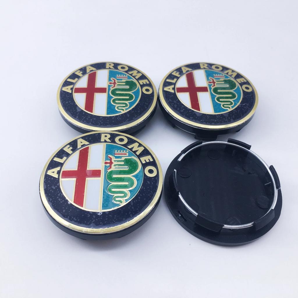 Samolepky na auto Pro Alfa Romeo 4ks 50MM nové černé Pro Alfa Romeo Giulietta GT Modifikace loga středového krytu kola auta Kryt středového kola Deco