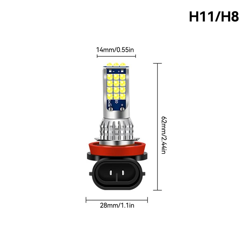 H8 H11 9005 9006 H4 H7 Car LED Headlight Bulb Signal Lights 6000K 1200LM Auto Lamp Fog Light Bulbs DC 12V Driving Lamp Bulbs