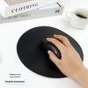 High-Quality White PU Leather Mouse Pad: Dirt-Resistant, Printable, and Round Design