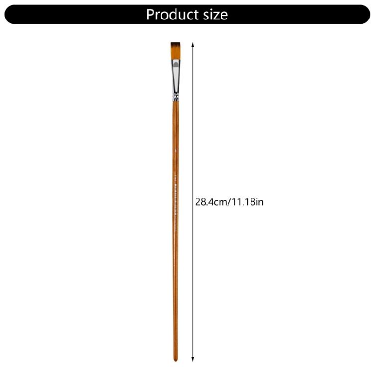 Long Handle Artist Paintbrush for Large Canvas Painting Wooden Grip Professional Nylon Bristles Multi Head Avaliable