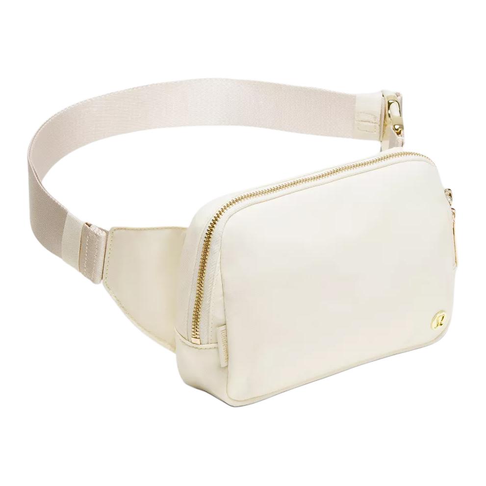 Lululemon Everywhere 2L Logo Zipper Closure Nylon Chest Bag Women Bags Light-Ivory Gold LU9BG8S-042797