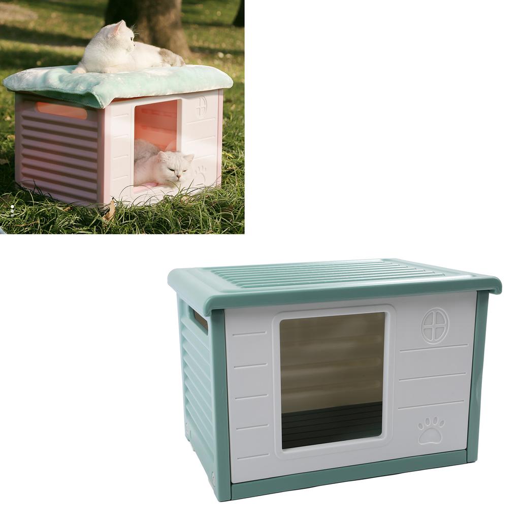 Multifunction Pet House Wther Resistance Flat Roof Waterproof Brthable Cat House for 4 Ssons