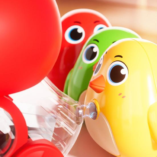 Wind-up Chick Crawling Toy Magnetic Mother Baby Chicken Swing Walking Toy Educational Interactive Spring Clockwork Animal Toy