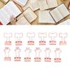 30 Pcs Binder Clips Powerful Clamping Force Deer Bone Shapes Handle Rose Gold Paper Clamp with Storage Box for School Office
