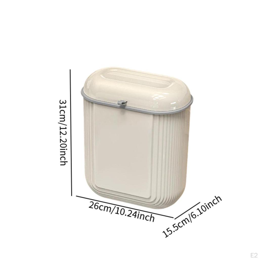 Hängebehälter mit Deckel, Küchenkompostbehälter, Wandmontierbar, Kompakt, Großzügiges 12-Liter Abfallvolumen