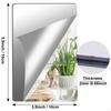 62KD 4pcs Acrylic Mirror Sheets Flexible Non Glass Mirror Tiles with 16pcs Adhesive Stickers for Home Wall Decor