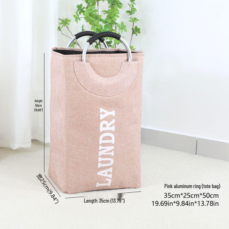 Foldable Large Capacity Cotton & Linen Laundry Basket with Thickened EVA - Ideal for Clothes, Toys, and Quilt Storage