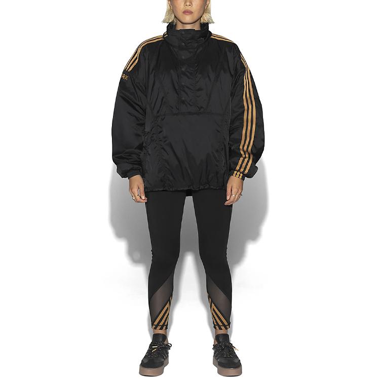 Adidas X Ivy Park Co-Branded Three-Stripe Stand Collar Jacket Unisex Jacket Black GR1435