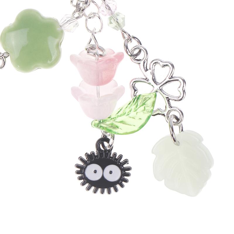 Trendy Handmade Beaded Cat Lanyard Phone Pendant Bead Bag Charm Cell Phone Chain Keychain Girl Gifts