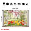 2D Spring Forest View Through Window Photo Booth Background