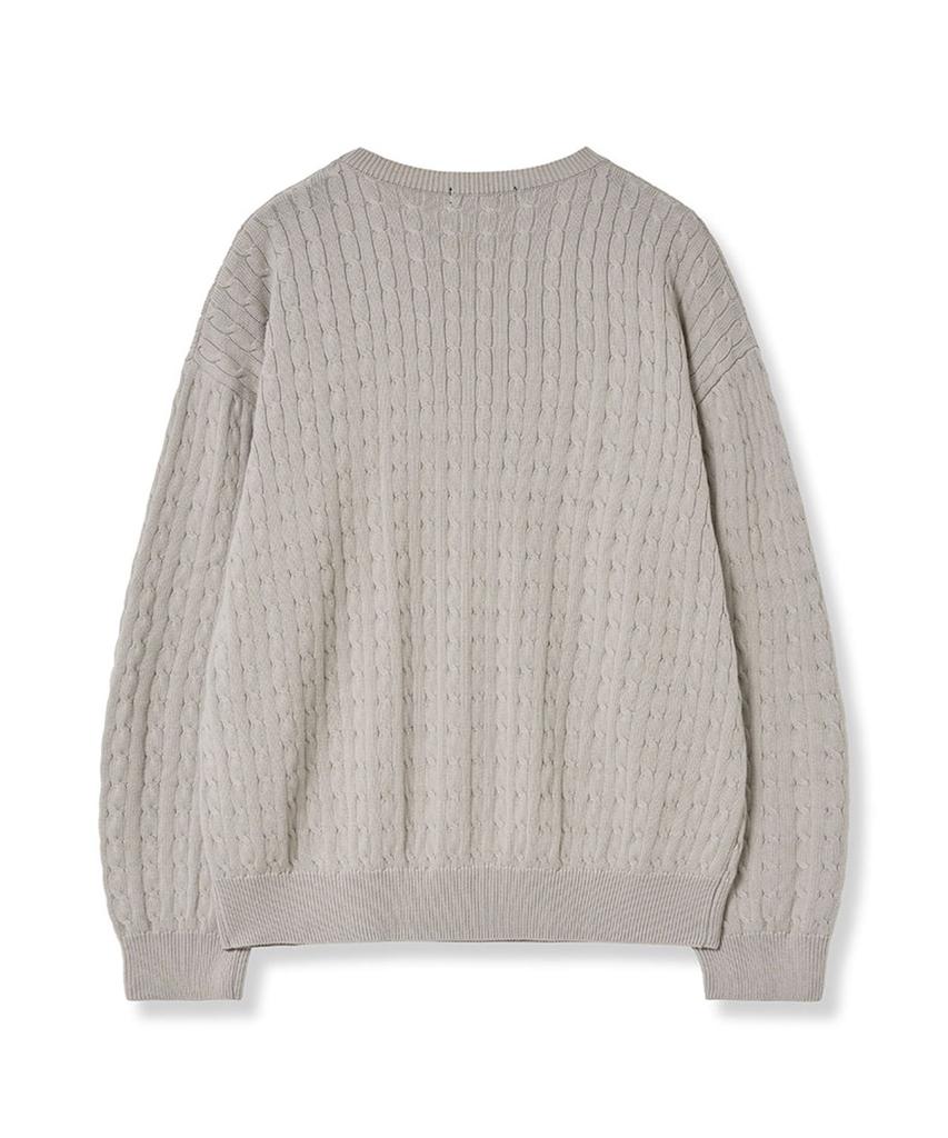 DREAMWORLD Cable Round Knit (Beige)