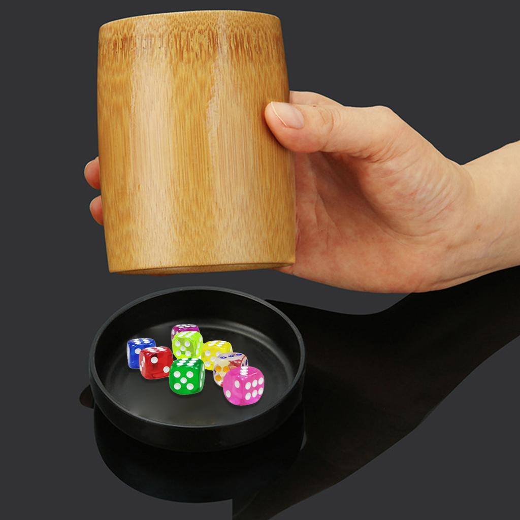 Rounded Corner Six Sided Dices Bulk Pack of 10 Assorted Color 16mm D6 Acrylic Dices Cubes with Number Dots for Kids Use