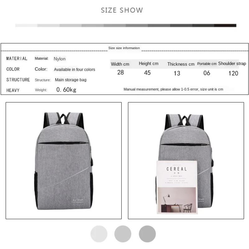 3pcs/set Men's Backpack Male USB Charging Laptop Backpack Women Travel Backpacks Schoolbag Men Shoulder Bag Sets Bags 3 Pieces