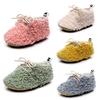 Kleinkind Baby Junge Mädchen Weiche und Warme Schuhe Neugeborenes Vorlaufen Einfarbig Sneaker Winter Warm Rutschfest Krabbelschuhe 0-18 Monate