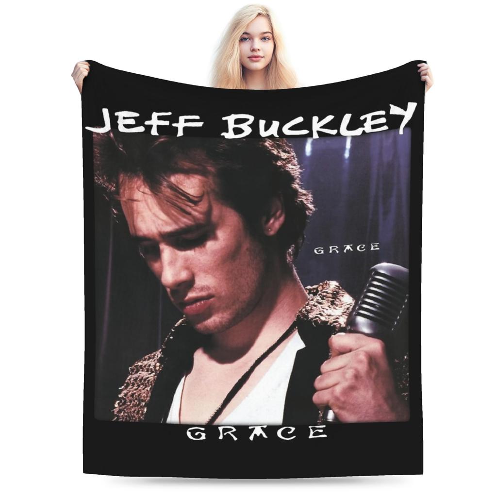 Jeff Buckley Indie Rock Gitarrist 1990er Jahre Decken Fleece Ganzjahres Mehrzweck Weiche Überwurfdecke für Zuhause Outdoor Bettüberwurf