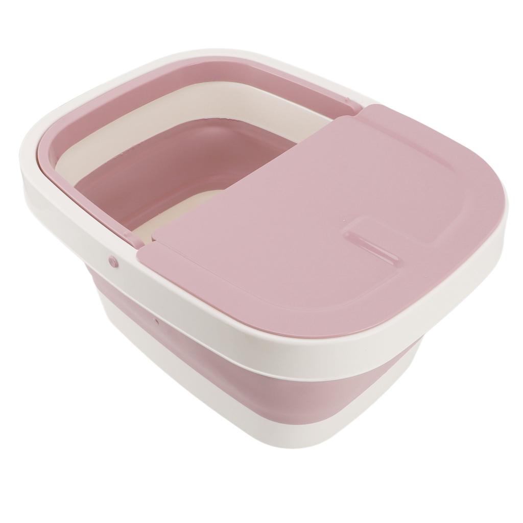 Foot Bath Basin Collapsible Soak Tub with Handle Massage Points Wheel Thickened Large Capacity Foot Bucket for Foot Spa