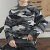 Herren Amerikanischer Retro Camouflage Locker Lässiger Rundhals-Pullover
