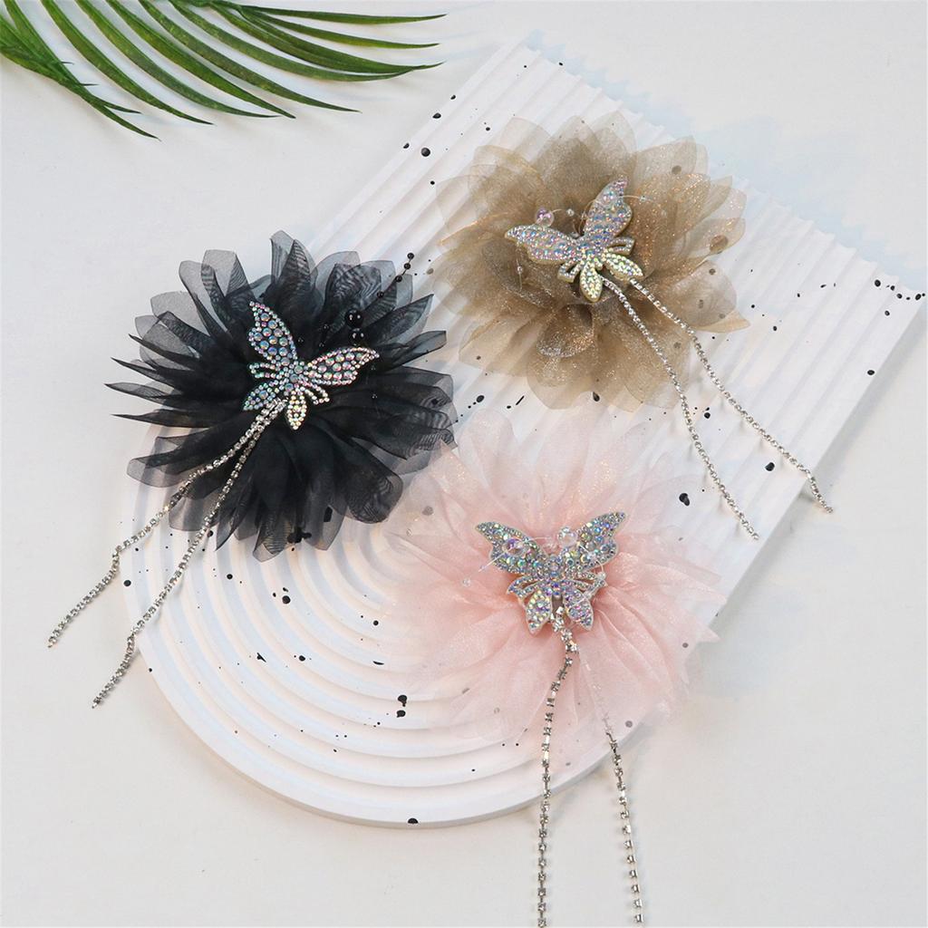 Crystal Flower Artistic Applique for Hair Clip Clothes Hat Sewing Brooch DIY Scarf Wedding Dress Decors Accessories