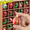 12PCS/Box Colored Christmas Balls DIY Glitter Christmas Tree Hanging Pendant Ornaments New Year Party Home Decor Festival Supply