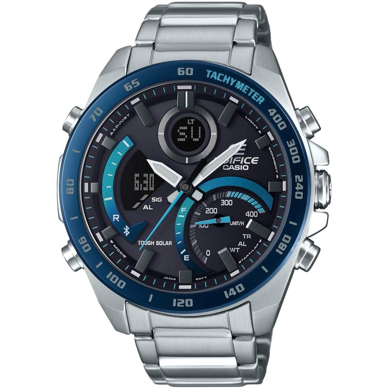 Used CASIO EDIFICE ECB-900DB-1B Silver Men s Watch Parallel Import Product