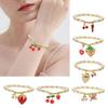 Handmade Fruit Beads Bracelet Fashion Wrist Jewelry Chain Wristband Copper Texture Suitable for Parties and Celebration