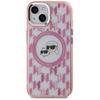 Karl Lagerfeld Klhmp15Mhmckmhp Iphone 15Plus 6.7 Różowy/Pink Iml Monogram Karl&Choupette Head Magsafe