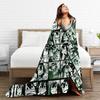Tsuyu Blankets Boku No My Hero Academia Academy Flannel Throw Blanket Summer Air Conditioning Decoration Lightweight Bedsprea,