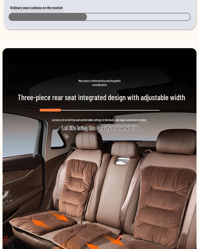 Flannel Lumbar Support Car Seat Cushion for Ford Mondeo, Fusion, Focus, Taurus