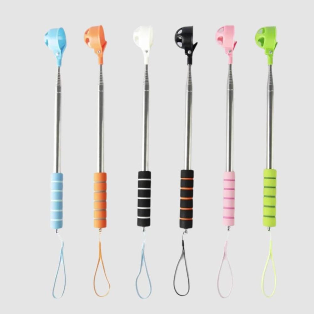 Adjustable Golf Ball Pick Up Tool Two-Sided Stainless Ball Grabber  Golfers