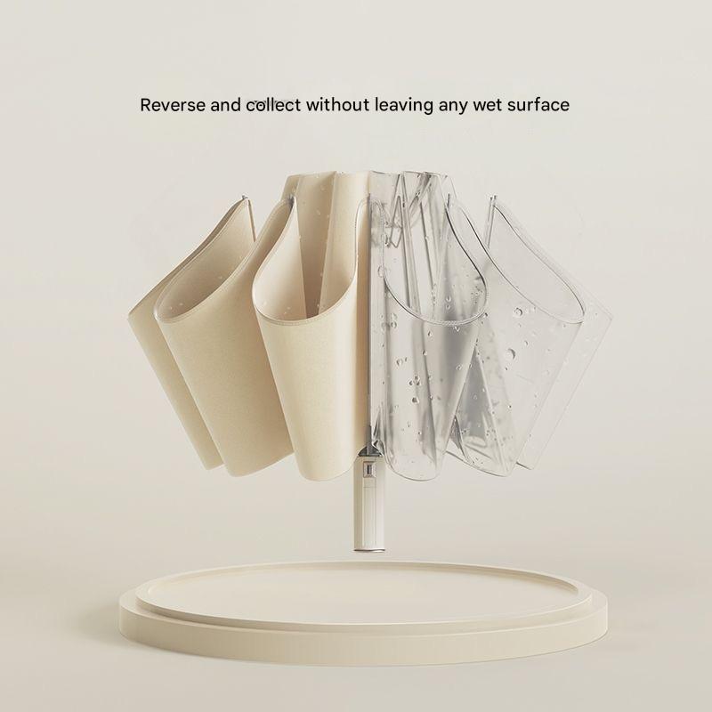 Fully Automatic Anti-lost Parking Sign Reverse Umbrella Enlarged Reinforced Thickened Raindproof Car-mounted Folding Umbrella