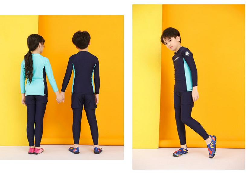 Kids' Long Sleeve Sun Protection Swimsuit - Quick Dry, UV Protection for Boys and Girls