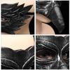 Halloween Krähenmaske Adler Vogel Halbgesichts-Maskerade Maske Tier Rabe Cosplay Kostüm Requisiten Erwachsene Frauen Männer
